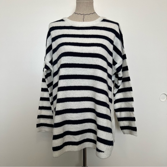 NWT Ellos blue and white striped sweater - Picture 2 of 13